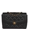 Vintage Chanel Medium Diana Flap Bag Black Caviar Gold Hardware -Online Bag Store C V 230330 2 01