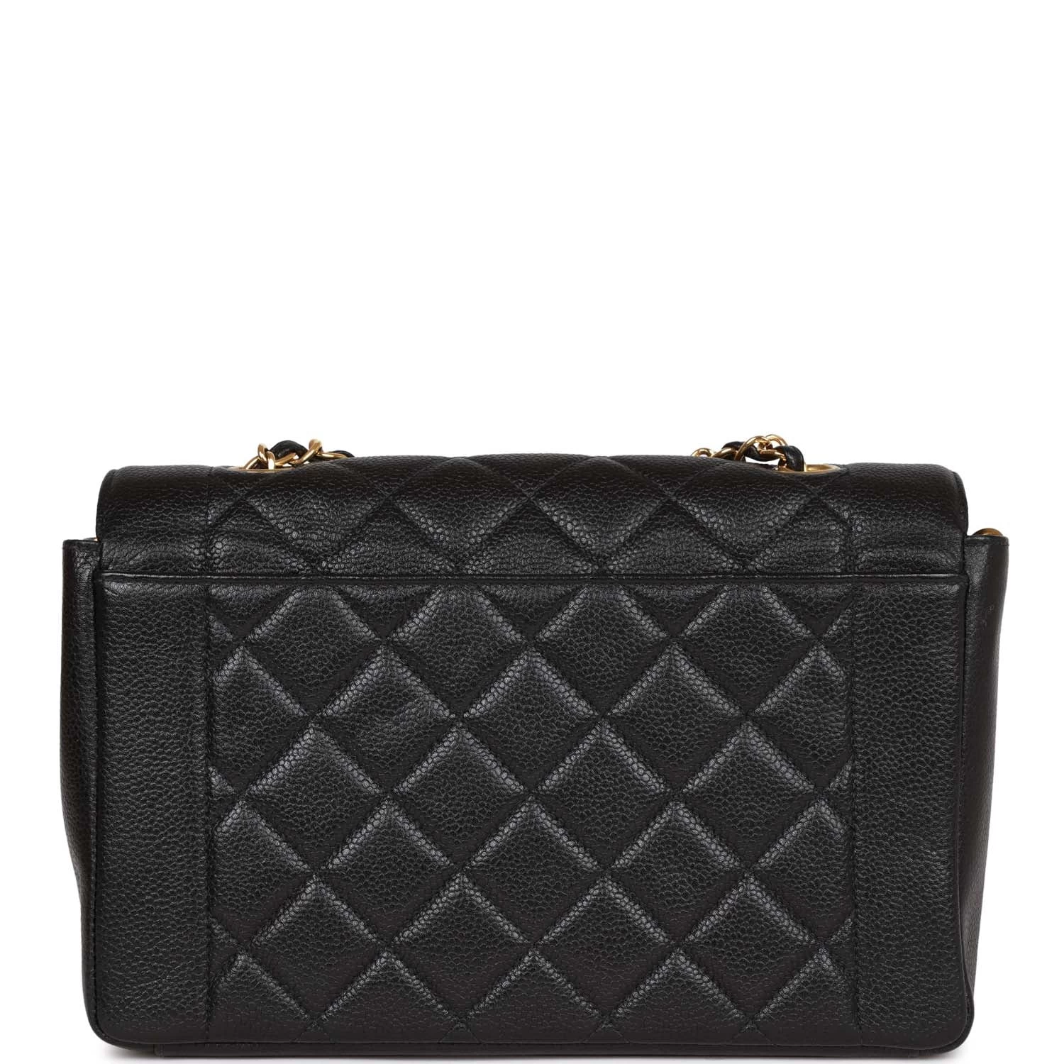 Vintage Chanel Medium Diana Flap Bag Black Caviar Gold Hardware 6 Vintage Chanel Medium Diana Flap Bag Black Caviar Gold Hardware - Image 4
