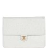 Vintage Chanel Single Flap Bag White Ostrich Gold Hardware -Online Bag Store C V 230420 2 01
