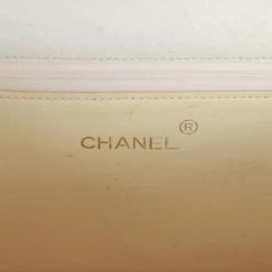 Vintage Chanel Single Flap Bag White Ostrich Gold Hardware 20 Vintage Chanel Single Flap Bag White Ostrich Gold Hardware -Online Bag Store C V 230420 2 09