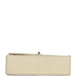 Vintage Chanel Medium Diana Flap Bag Ivory Lambskin Gold Hardware 17 Vintage Chanel Medium Diana Flap Bag Ivory Lambskin Gold Hardware -Online Bag Store C V 230420 4 06