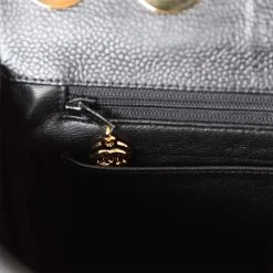 Vintage Chanel Jumbo Classic Single Flap Bag Black Caviar Gold Hardware -Online Bag Store C V 230524 2 10