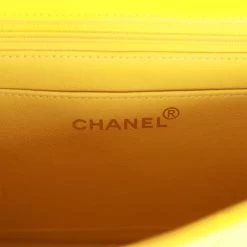 Vintage Chanel Medium Diana Flap Bag Yellow Lambskin Gold Hardware -Online Bag Store C V 230525 6 09