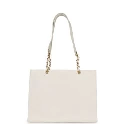 Vintage Chanel CC Chain Shopping Tote Bag White Caviar Gold Hardware 14 Vintage Chanel CC Chain Shopping Tote Bag White Caviar Gold Hardware -Online Bag Store C V 230615 1 05