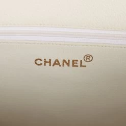 Vintage Chanel CC Chain Shopping Tote Bag White Caviar Gold Hardware 18 Vintage Chanel CC Chain Shopping Tote Bag White Caviar Gold Hardware -Online Bag Store C V 230615 1 08