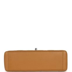 Vintage Chanel Medium Diana Flap Bag Dark Beige Caviar Silver Hardware -Online Bag Store C V 230719 1 06