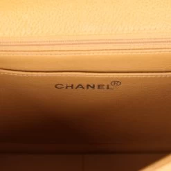Vintage Chanel Medium Diana Flap Bag Dark Beige Caviar Silver Hardware -Online Bag Store C V 230719 1 09