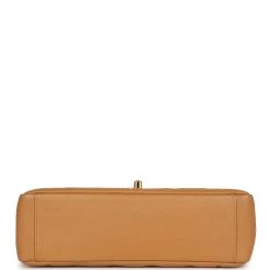 Vintage Chanel Medium Diana Flap Bag Dark Beige Caviar Gold Hardware -Online Bag Store C V 230719 2 06