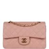 Vintage Chanel Small Classic Double Flap Pink Lambskin Gold Hardware -Online Bag Store C V 230803 4 01