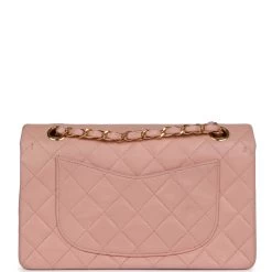 Vintage Chanel Small Classic Double Flap Pink Lambskin Gold Hardware -Online Bag Store C V 230803 4 05