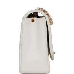 Vintage Chanel Medium Diana Flap Bag White Caviar Gold Hardware 14 Vintage Chanel Medium Diana Flap Bag White Caviar Gold Hardware -Online Bag Store C V 230811 2 04