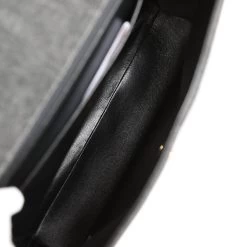 Vintage Chanel Kelly Top Handle Bag Black Denim Gold Hardware 17 Vintage Chanel Kelly Top Handle Bag Black Denim Gold Hardware -Online Bag Store C V 230912 1 07