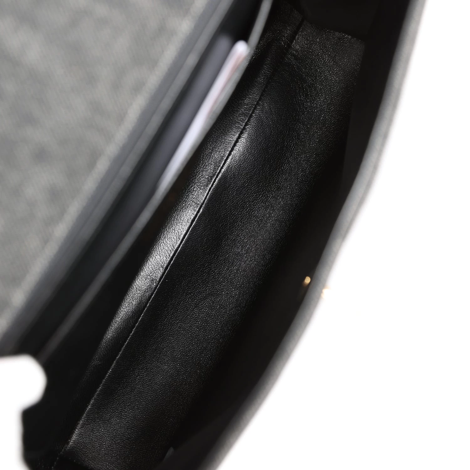 Vintage Chanel Kelly Top Handle Bag Black Denim Gold Hardware 9 Vintage Chanel Kelly Top Handle Bag Black Denim Gold Hardware - Image 7