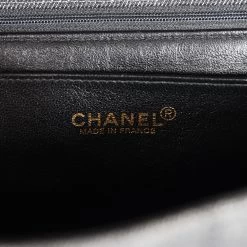 Vintage Chanel Kelly Top Handle Bag Black Denim Gold Hardware 19 Vintage Chanel Kelly Top Handle Bag Black Denim Gold Hardware -Online Bag Store C V 230912 1 09