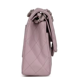 Vintage Chanel Medium Classic Double Flap Purple Lambskin Silver Hardware -Online Bag Store C V 230922 4 04