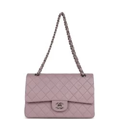 Vintage Chanel Medium Classic Double Flap Purple Lambskin Silver Hardware -Online Bag Store C V 230922 4 07