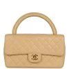 Vintage Chanel Kelly Parent Flap Bag Beige Lambskin Gold Hardware -Online Bag Store C V 231012 3 01