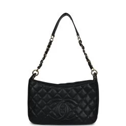 Vintage Chanel Timeless CC Hobo Bag Black Caviar Gold Hardware -Online Bag Store C V 231127 1 01