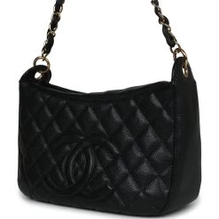 Vintage Chanel Timeless CC Hobo Bag Black Caviar Gold Hardware -Online Bag Store C V 231127 1 04