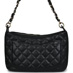 Vintage Chanel Timeless CC Hobo Bag Black Caviar Gold Hardware -Online Bag Store C V 231127 1 06