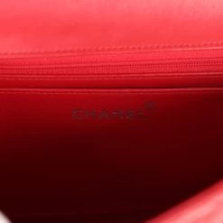 Vintage Chanel Kelly Parent Flap Bag Red Lambskin Silver Hardware -Online Bag Store C V 231129 1 08