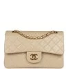 Vintage Chanel Small Classic Double Flap Beige Lambskin Gold Hardware 1 Vintage Chanel Small Classic Double Flap Beige Lambskin Gold Hardware -Online Bag Store C V 231201 1 JP 01