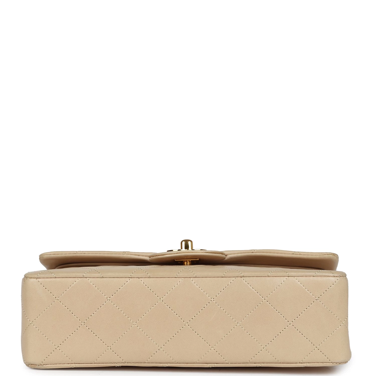 Vintage Chanel Small Classic Double Flap Beige Lambskin Gold Hardware 8 Vintage Chanel Small Classic Double Flap Beige Lambskin Gold Hardware - Image 6