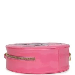 Vintage Chanel Round Vanity Bag Pink And Black Patent Leather Antique Gold Hardware 19 Vintage Chanel Round Vanity Bag Pink And Black Patent Leather Antique Gold Hardware -Online Bag Store C V 231204 1 08