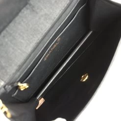 Vintage Chanel Vertical Border Flap Bag Black Linen And Lambskin Gold Hardware -Online Bag Store C V 231228 1 08