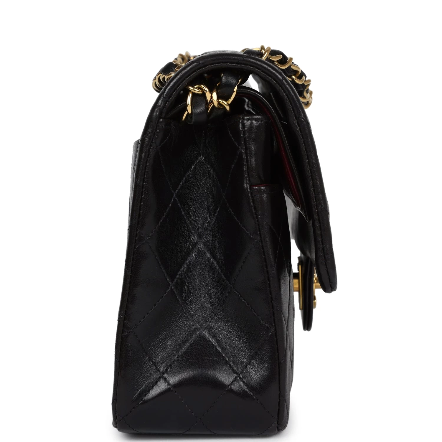 Vintage Chanel Medium Classic Double Flap Black Lambskin Gold Hardware 5 Vintage Chanel Medium Classic Double Flap Black Lambskin Gold Hardware - Image 3