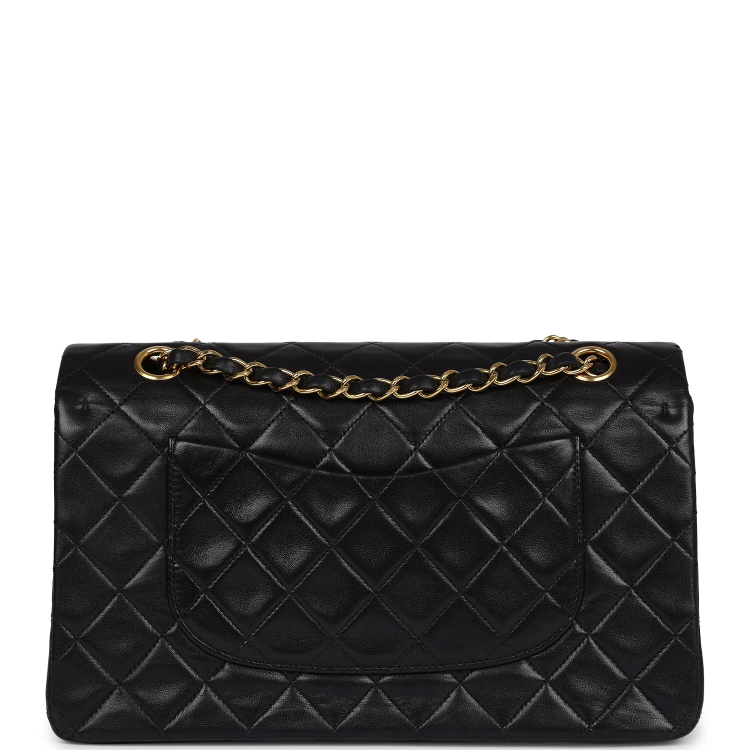 Vintage Chanel Medium Classic Double Flap Black Lambskin Gold Hardware 6 Vintage Chanel Medium Classic Double Flap Black Lambskin Gold Hardware - Image 4