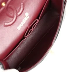 Vintage Chanel Small Classic Double Flap Black Lambskin Gold Hardware -Online Bag Store C V 240229 1 IZ 09