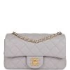 Chanel Pearl Crush Mini Rectangular Flap Bag Light Grey Lambskin Antique Gold Hardware -Online Bag Store C WOC 111722 1 01