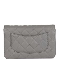 Chanel Wallet On Chain WOC Grey Caviar Light Gold Hardware -Online Bag Store C WOC 121522 1 04