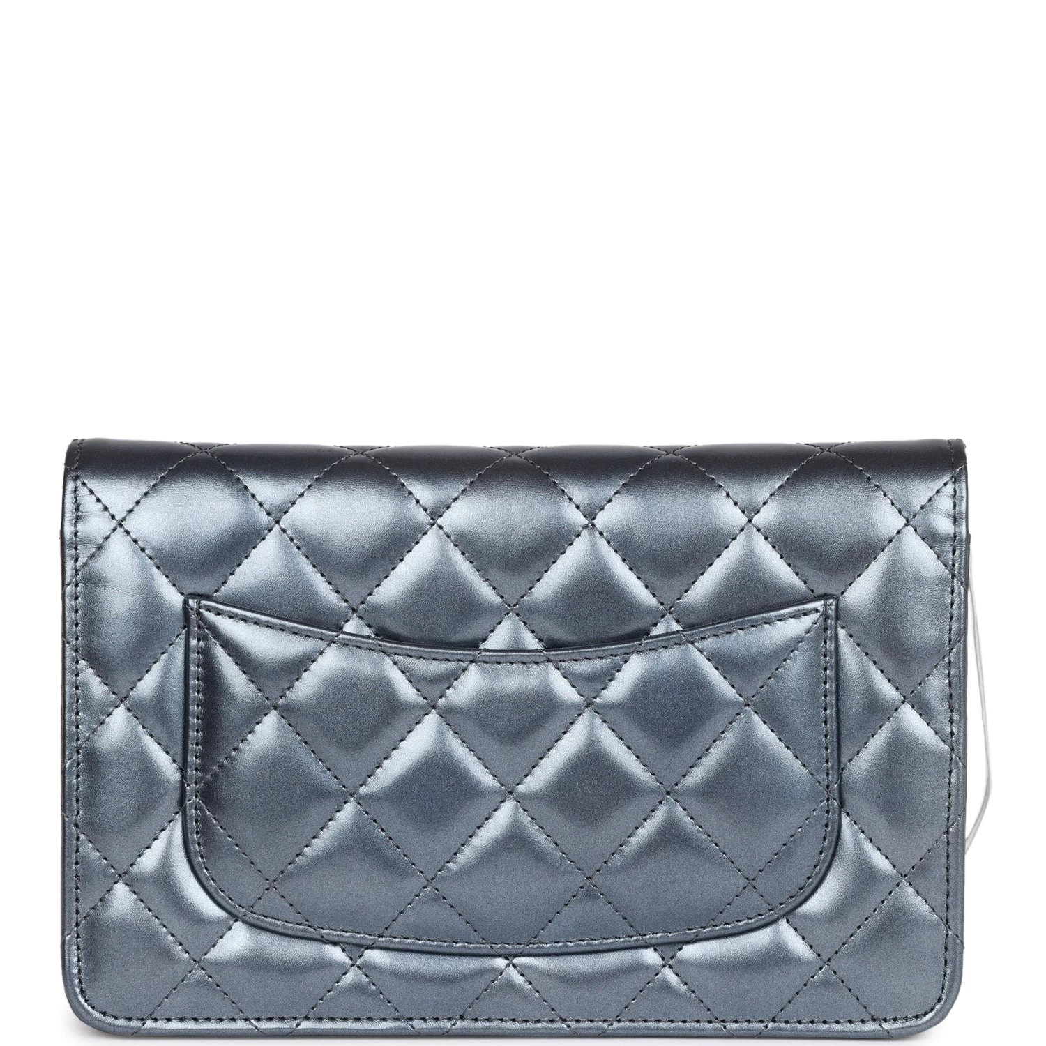 Chanel Wallet On Chain WOC Dark Blue Iridescent Calfskin Antique Gold Hardware 8 Chanel Wallet On Chain WOC Dark Blue Iridescent Calfskin Antique Gold Hardware - Image 6