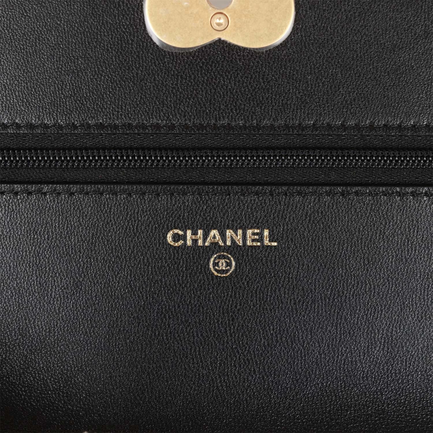 Chanel Heart Wallet On Chain WOC Black Lambskin Antique Gold Hardware 10 Chanel Heart Wallet On Chain WOC Black Lambskin Antique Gold Hardware - Image 8