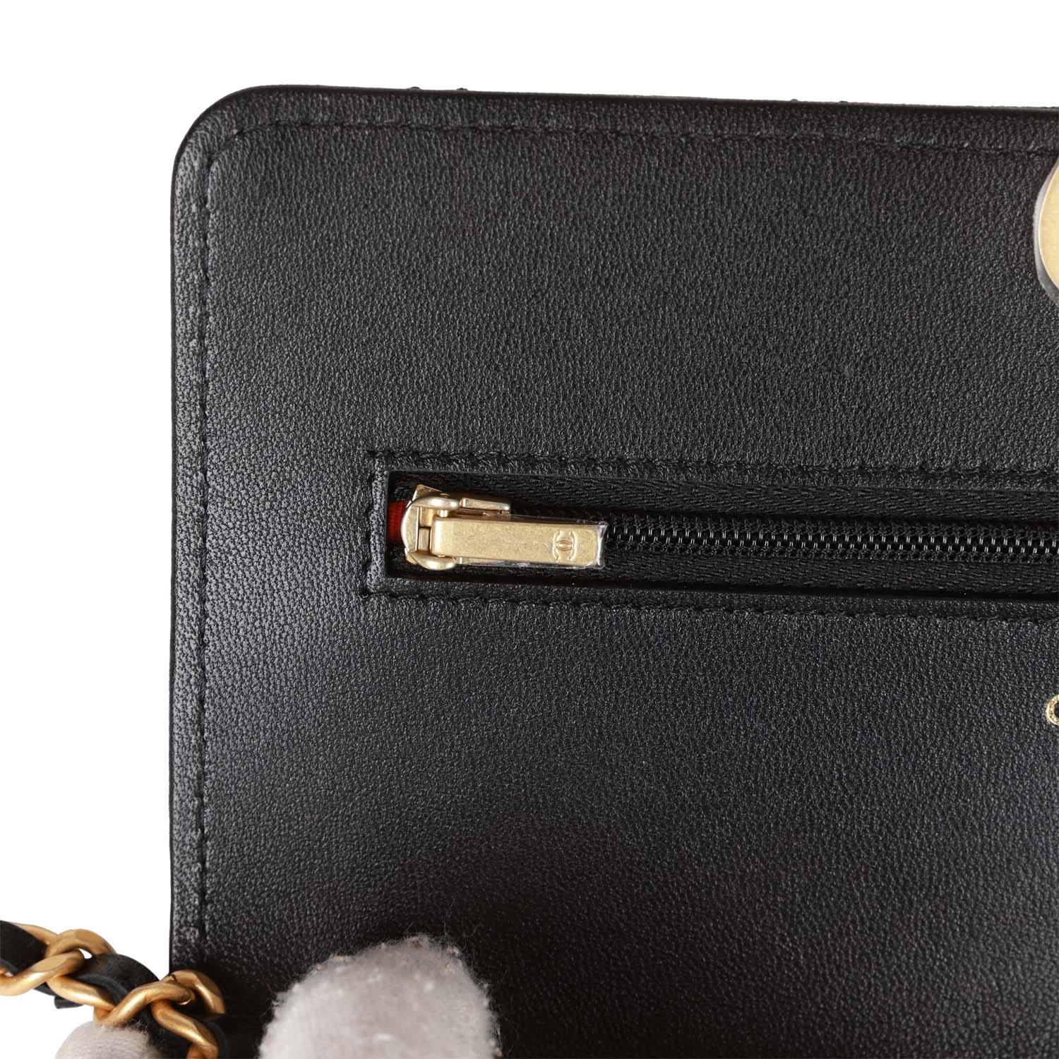 Chanel Heart Wallet On Chain WOC Black Lambskin Antique Gold Hardware 11 Chanel Heart Wallet On Chain WOC Black Lambskin Antique Gold Hardware - Image 9