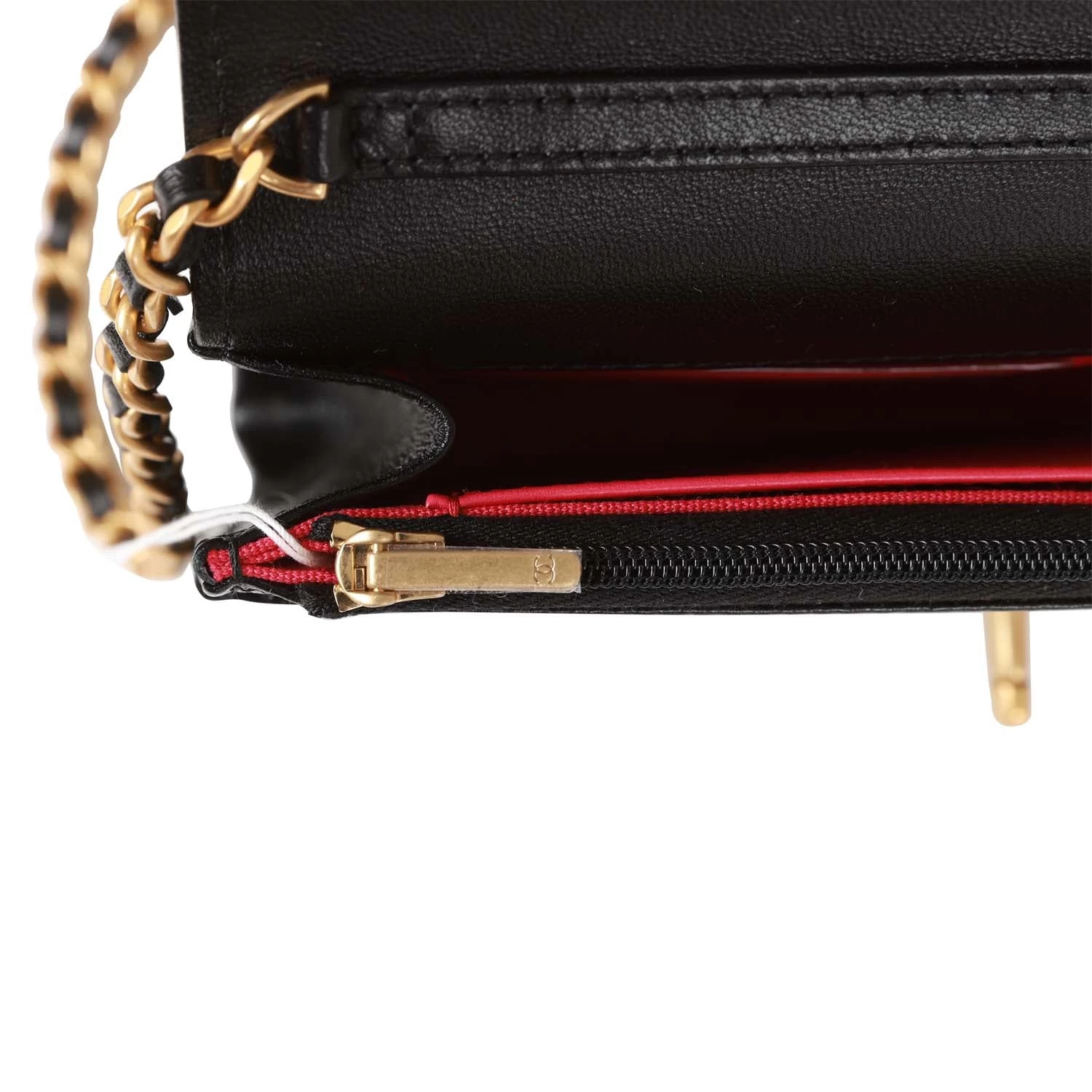 Chanel Heart Wallet On Chain WOC Black Lambskin Antique Gold Hardware 13 Chanel Heart Wallet On Chain WOC Black Lambskin Antique Gold Hardware - Image 11
