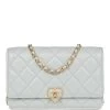 Chanel Heart Wallet On Chain WOC Light Blue Lambskin Aged Gold Hardware -Online Bag Store C WOC 230404 2 01