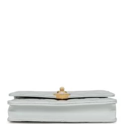 Chanel Heart Wallet On Chain WOC Light Blue Lambskin Aged Gold Hardware -Online Bag Store C WOC 230404 2 06