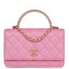 Chanel Wallet On Chain WOC Top Handle Pink Lambskin Gold Hardware -Online Bag Store C WOC 230615 1 01