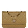Chanel Wallet On Chain WOC Olive Green Caviar Light Gold Hardware -Online Bag Store C WOC 230623 1 01