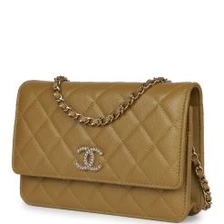 Chanel Wallet On Chain WOC Olive Green Caviar Light Gold Hardware -Online Bag Store C WOC 230623 1 03