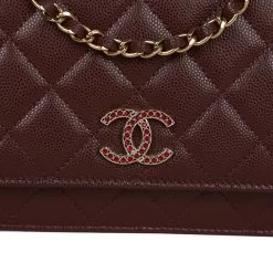 Chanel Wallet On Chain WOC Burgundy Caviar Light Gold Hardware -Online Bag Store C WOC 230623 2 02