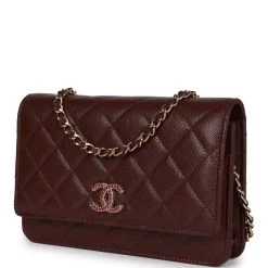Chanel Wallet On Chain WOC Burgundy Caviar Light Gold Hardware -Online Bag Store C WOC 230623 2 04