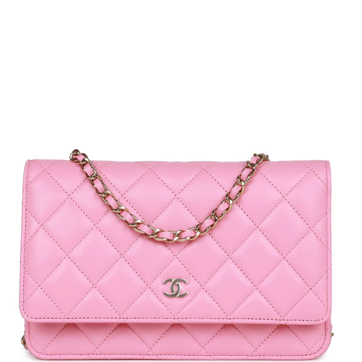 Chanel Wallet On Chain WOC Pink Lambskin Gold Hardware 3 Chanel Wallet On Chain WOC Pink Lambskin Gold Hardware