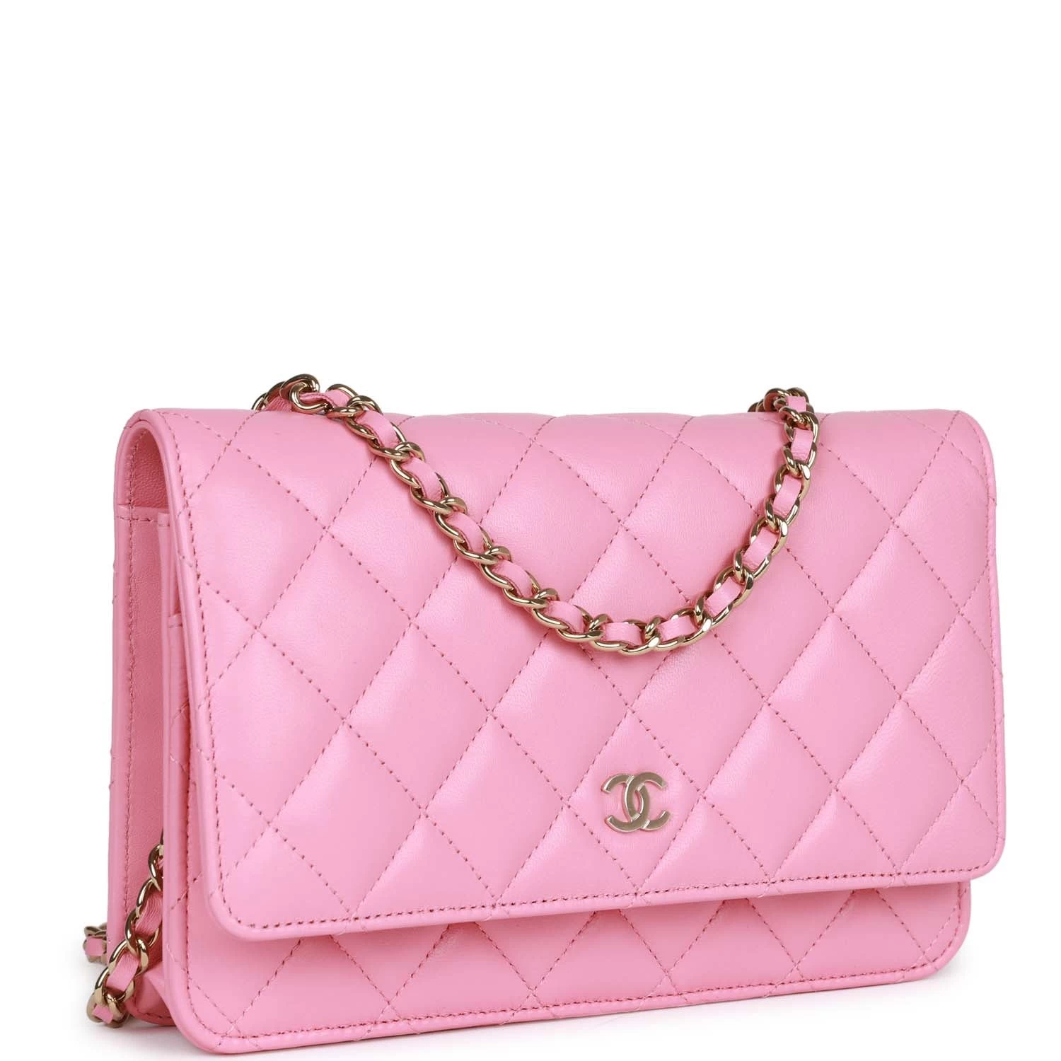 Chanel Wallet On Chain WOC Pink Lambskin Gold Hardware 4 Chanel Wallet On Chain WOC Pink Lambskin Gold Hardware - Image 2