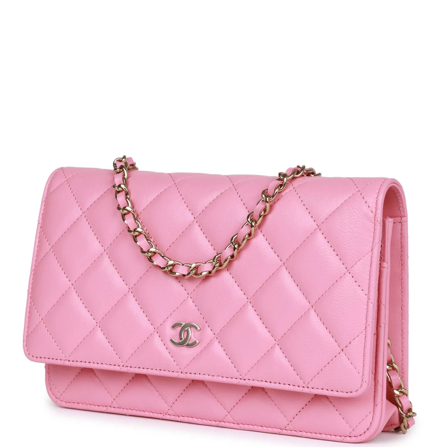 Chanel Wallet On Chain WOC Pink Lambskin Gold Hardware 7 Chanel Wallet On Chain WOC Pink Lambskin Gold Hardware - Image 5