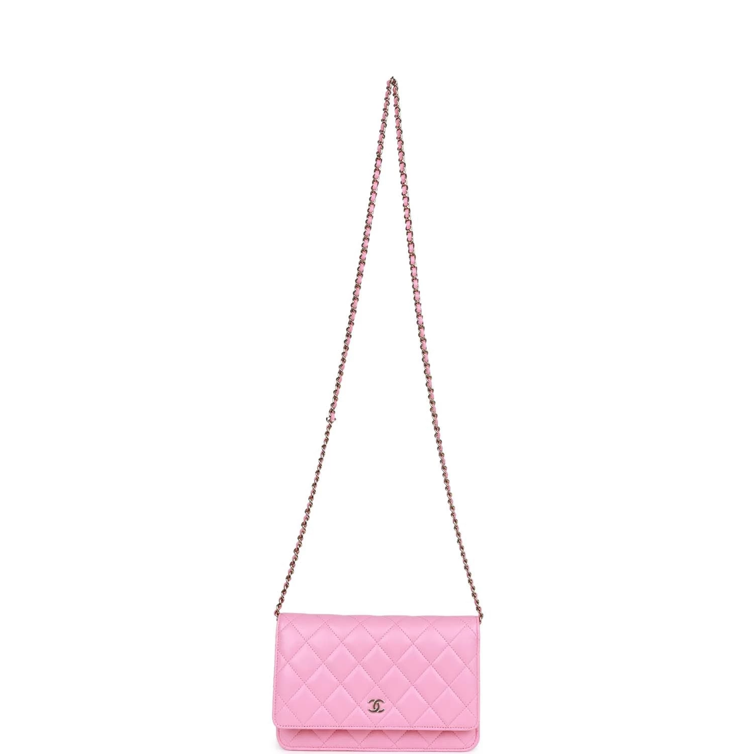 Chanel Wallet On Chain WOC Pink Lambskin Gold Hardware 9 Chanel Wallet On Chain WOC Pink Lambskin Gold Hardware - Image 7