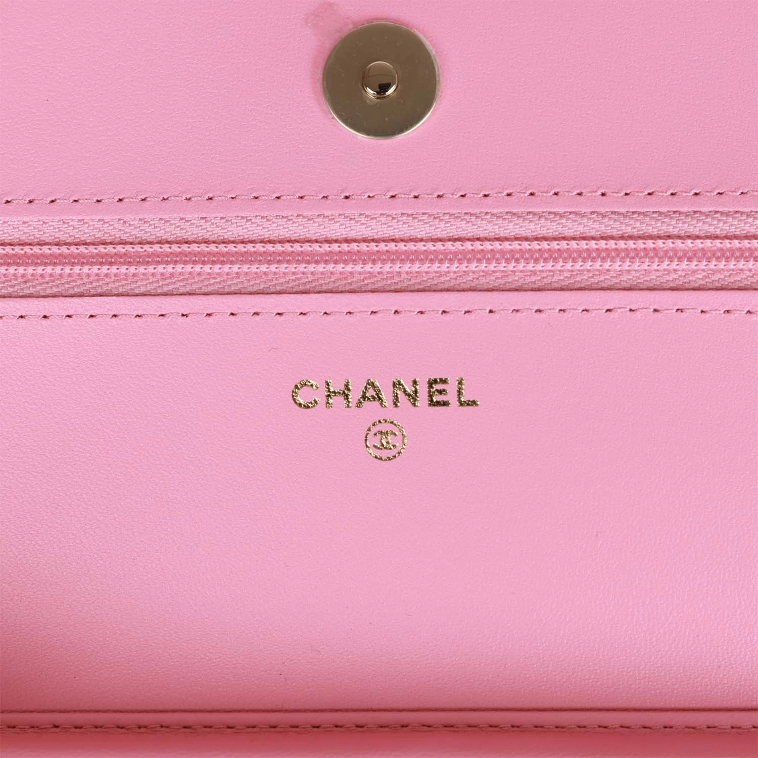 Chanel Wallet On Chain WOC Pink Lambskin Gold Hardware 10 Chanel Wallet On Chain WOC Pink Lambskin Gold Hardware - Image 8